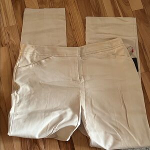 Rafaella Light Cream Straight Leg Ponte Pants